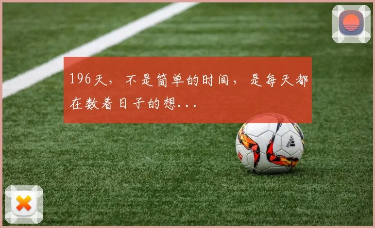 196天，不是简单的时间，是每天都在数着日子的想...