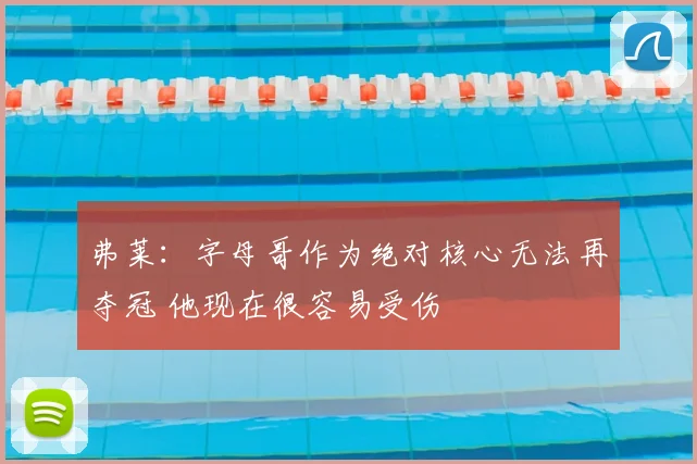 弗莱：字母哥作为绝对核心无法再夺冠 他现在很容易受伤